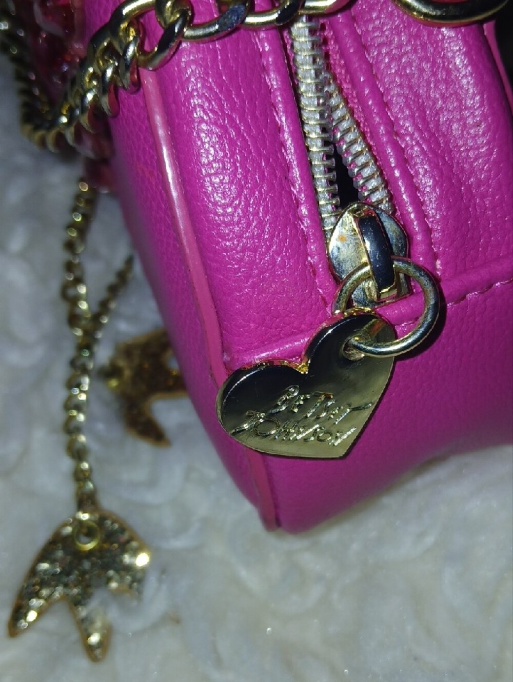 Rare Betsey Johnson Pink Flamingo Crossbody Bag - Picture 4 of 8
